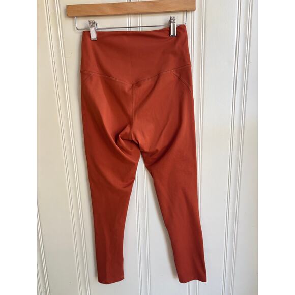 Girlfriend Collective High Rise Ankle Athletic Leggings Burnt Orange Women Small - Picture 2 of 7